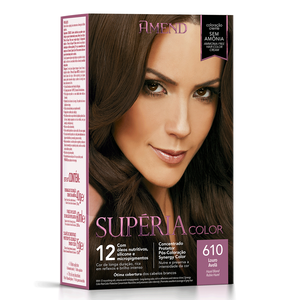 Kit Tonalizante Amend Supéria Color 610 Louro Avelã