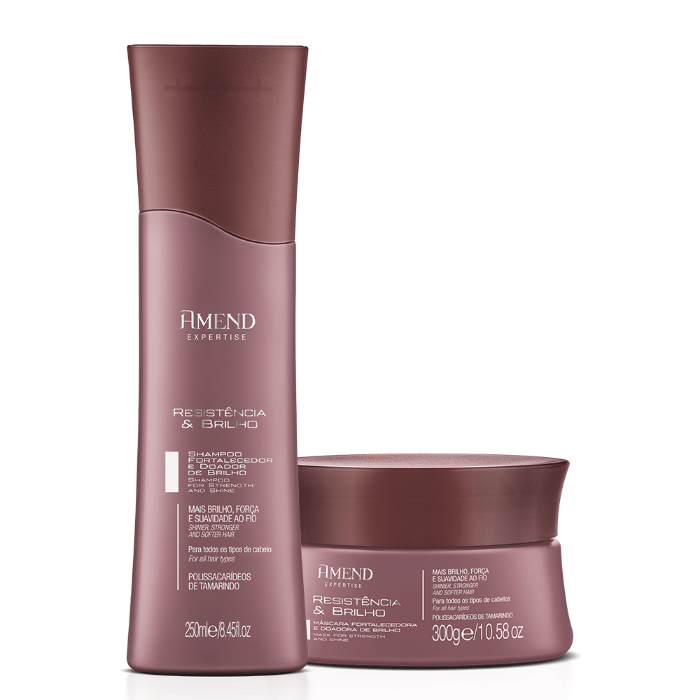 Kit Fortalecedor e Doador de Brilho Amend Expertise Resistência & Brilho | 2 produtos