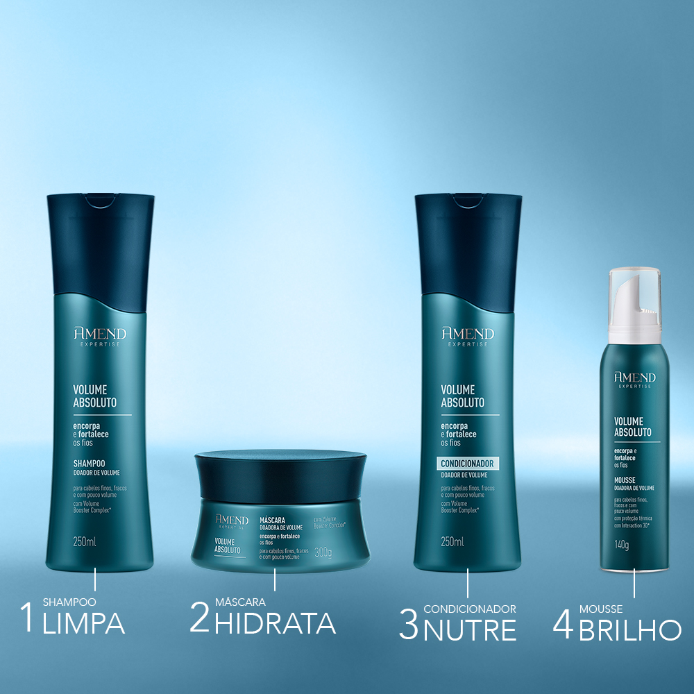 Kit Shampoo + Mousse + Condicionador + Máscara | Amend Expertise Volume Absoluto