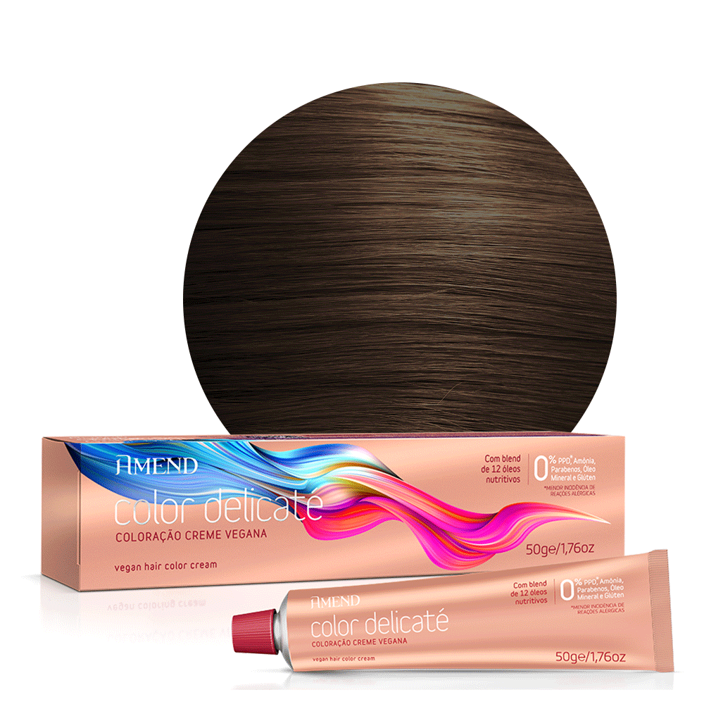 Coloração Amend Color Delicaté 6.0 Louro Escuro 50g