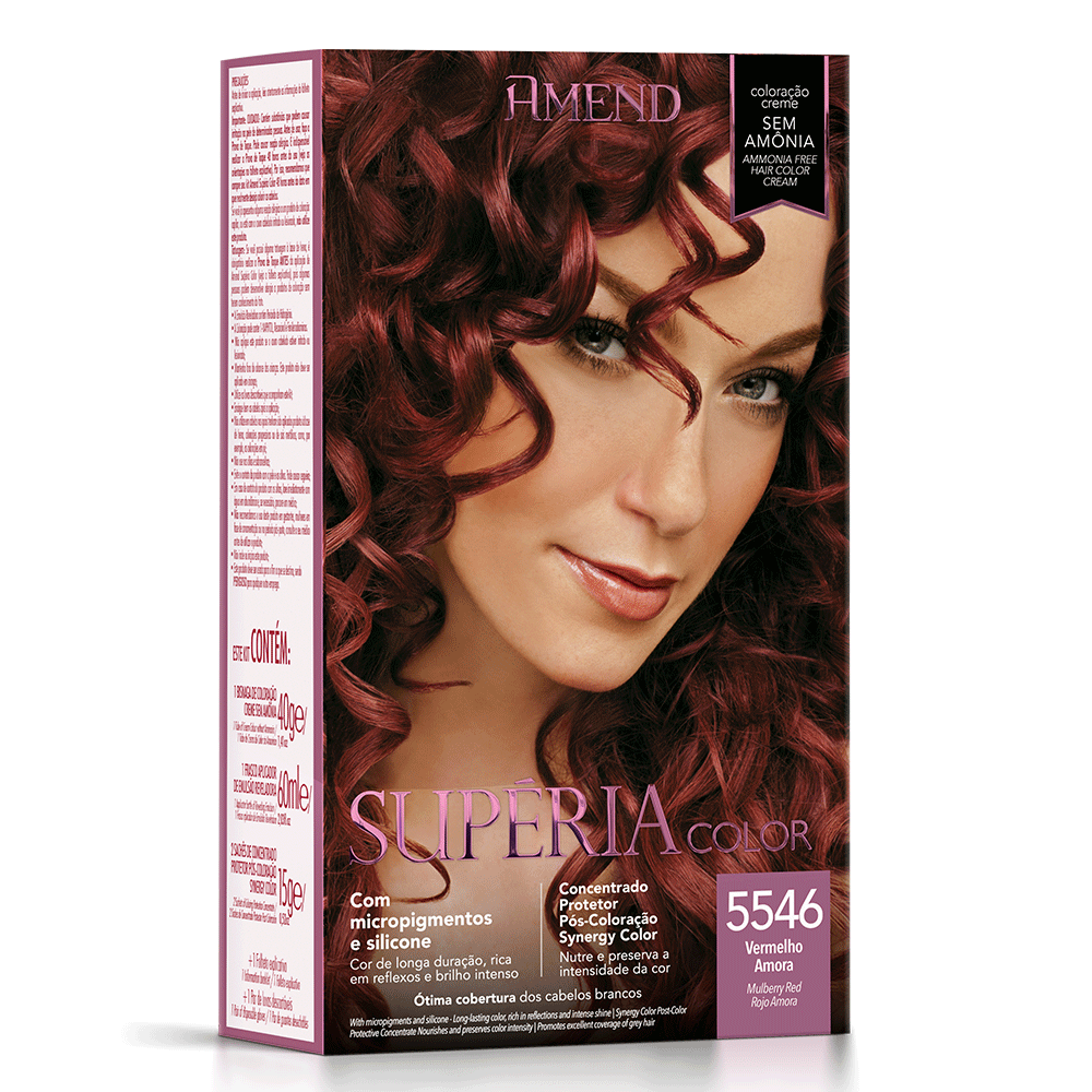 Kit Tonalizante Amend Supéria Color 5546 Vermelho Amora