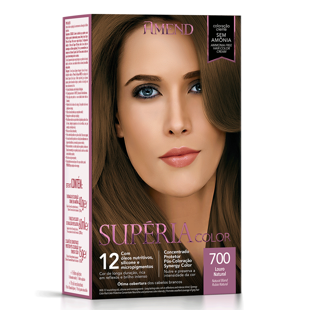 Kit Tonalizante Amend Supéria Color 700 Louro Natural