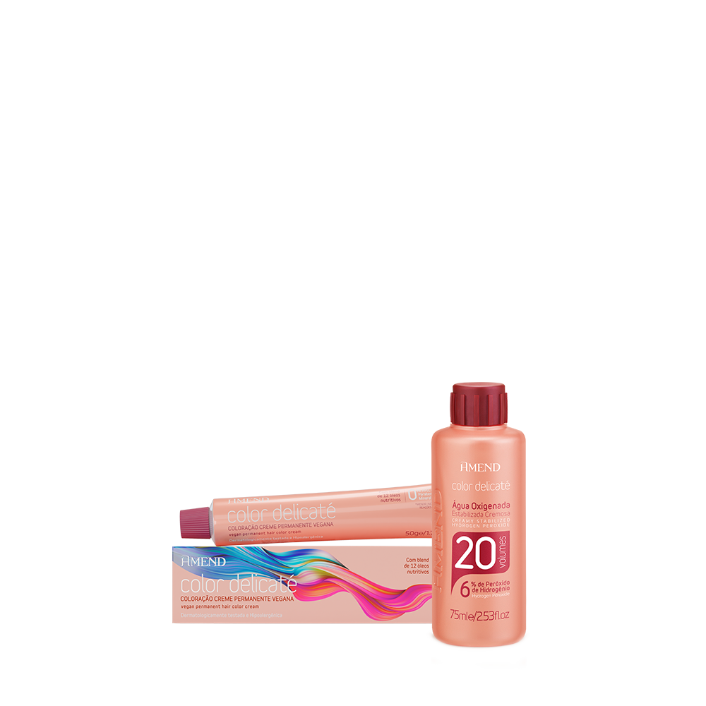 kit color delicaté 7.1 louro médio acinzentado + OX 20