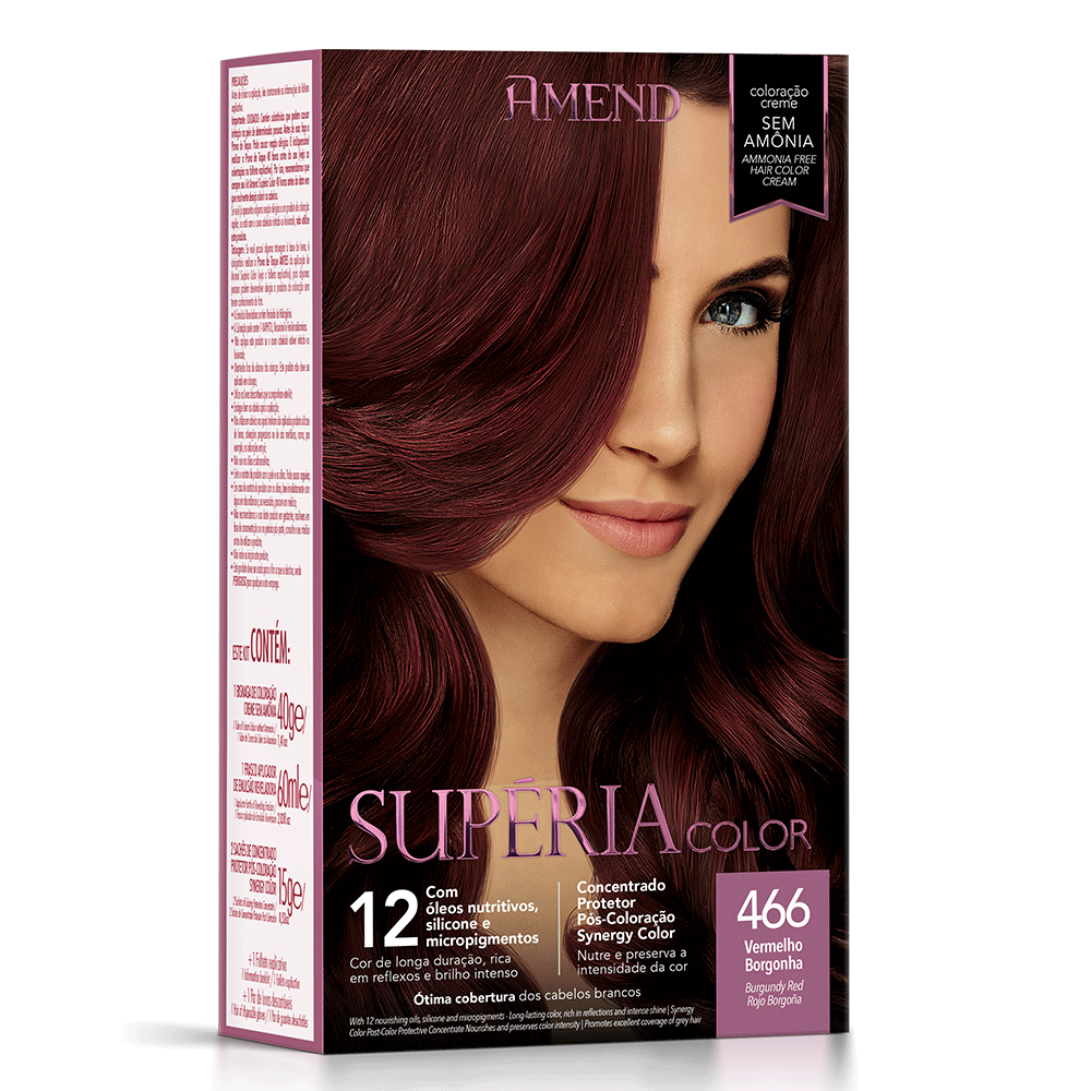 Kit Tonalizante Amend Supéria Color 466 Vermelho Borgonha