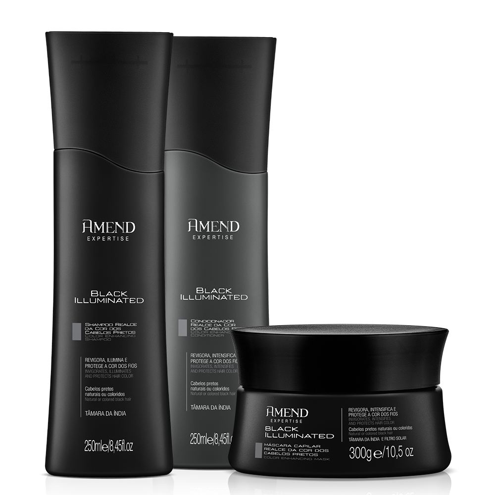 Kit Amend Expertise Black Illuminated 3 produtos Kit Amend Expertise Black Illuminated 3 produtos