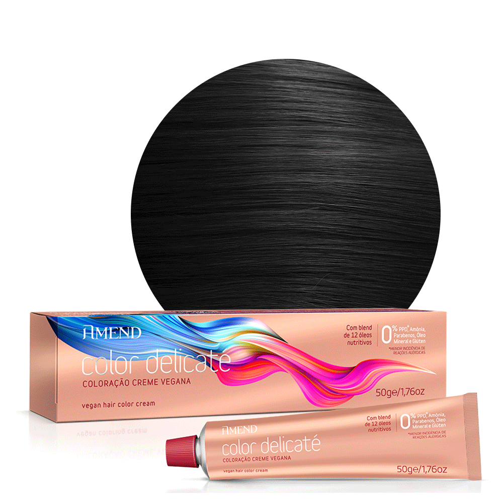 Coloração Amend Color Delicaté 3.0 Castanho Escuro 50g image number 3