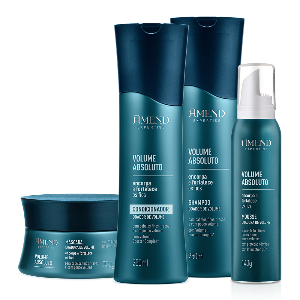 Kit Shampoo + Mousse + Condicionador + Máscara | Amend Expertise Volume Absoluto