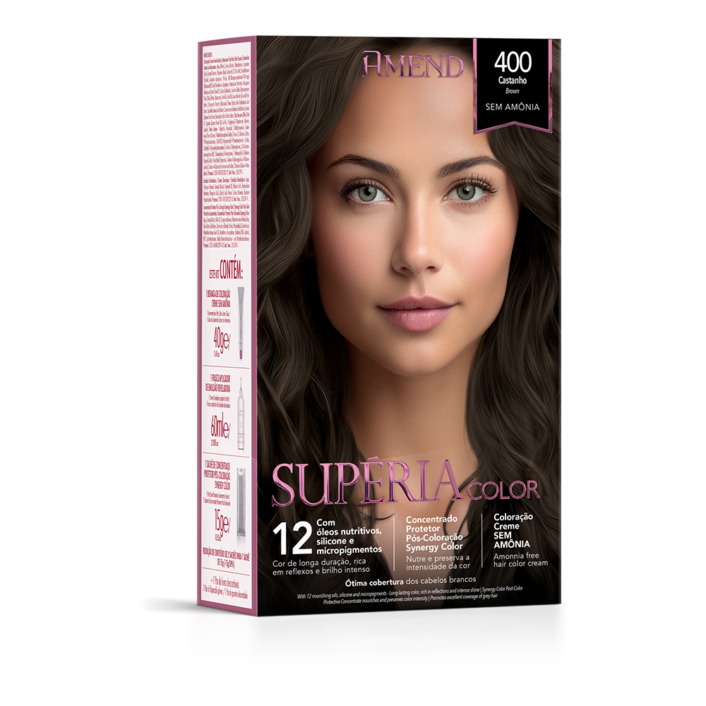 Kit Tonalizante Amend Sup&eacute;ria Color 400 Castanho image number 2