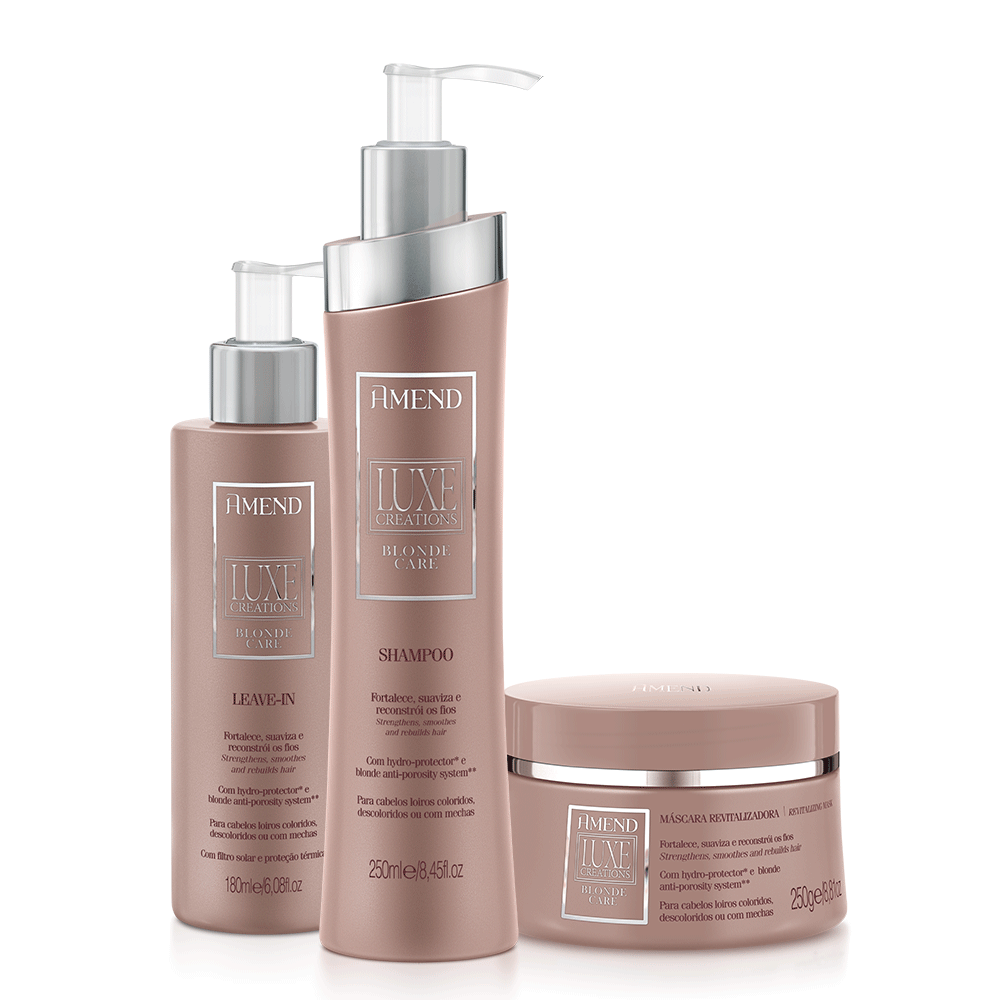 Kit Amend Luxe Creations Blonde Care | 3 produtos