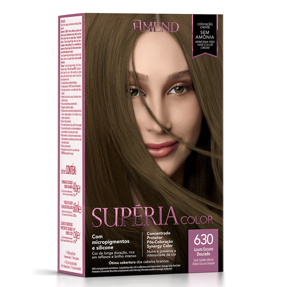 Kit Tonalizante Amend Supéria Color 630 Louro Escuro Dourado