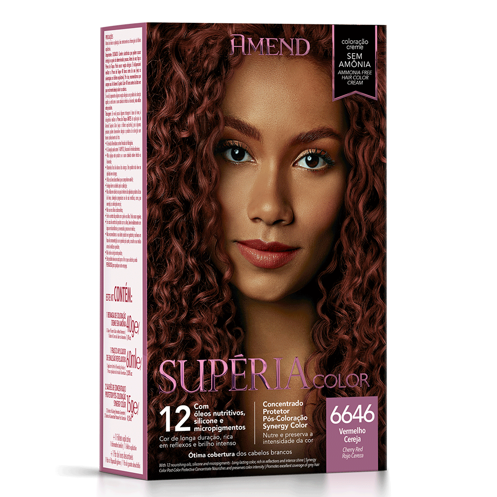 Kit Tonalizante Amend Supéria Color 6646 Vermelho Cereja