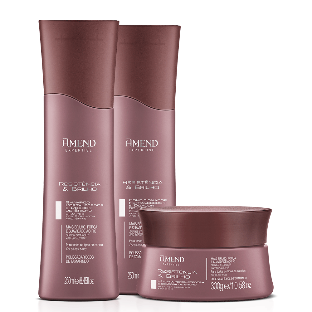 Kit Fortalecedor e Doador de Brilho Amend Expertise Resistência & Brilho | 3 produtos